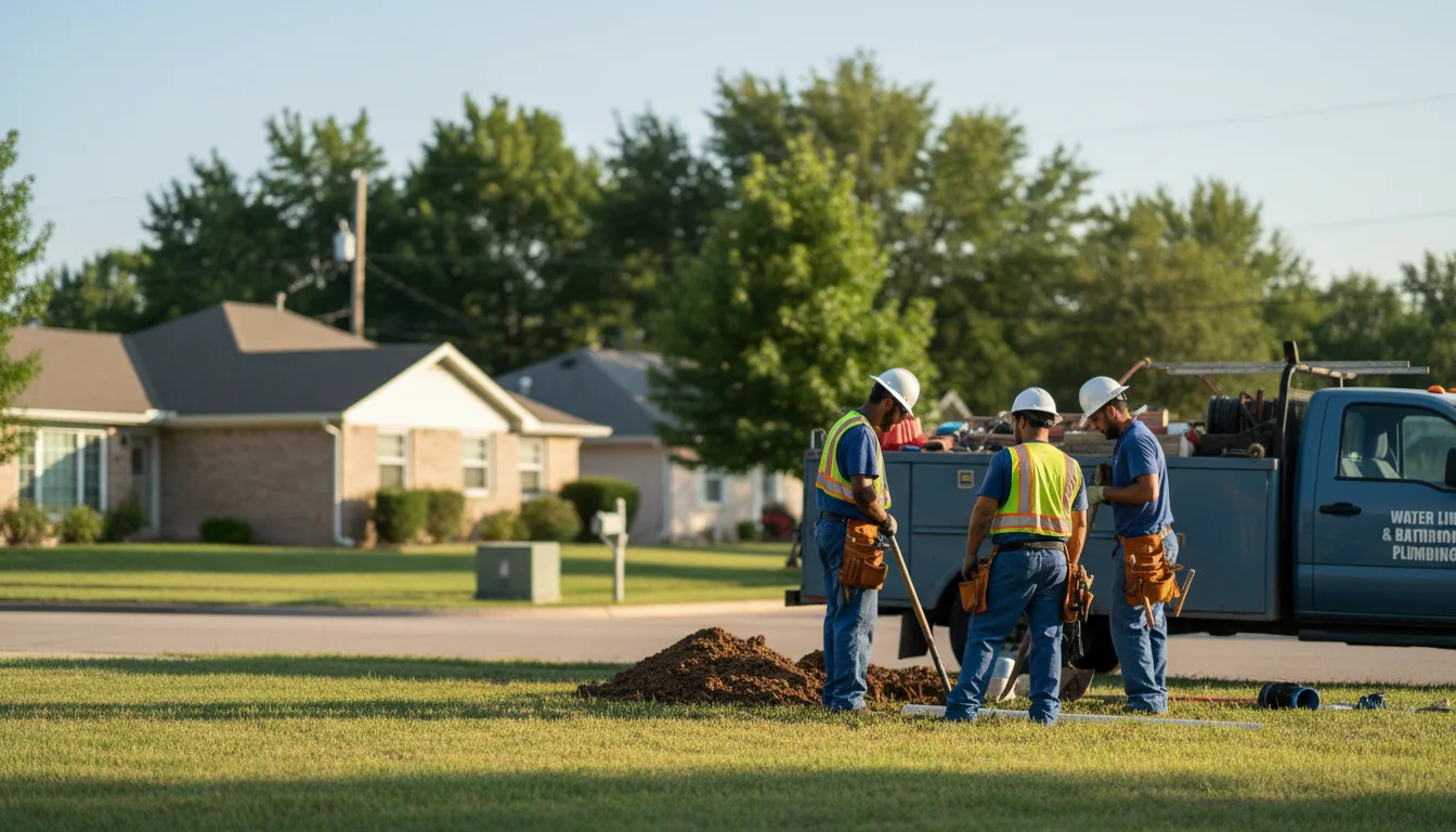 Residential water line and bathroom plumbing service in Oneida, AR